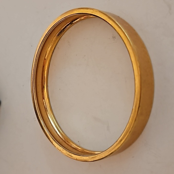 Vintage MONET Goldtone 2 1/2"Dia. Bangle Bracelet - Picture 3 of 5
